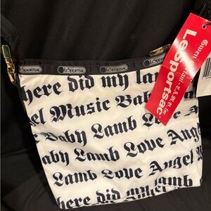 LeSportsac Black and White Crossbody Bag